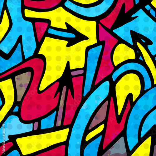 psychedelic abstract colored graffiti background