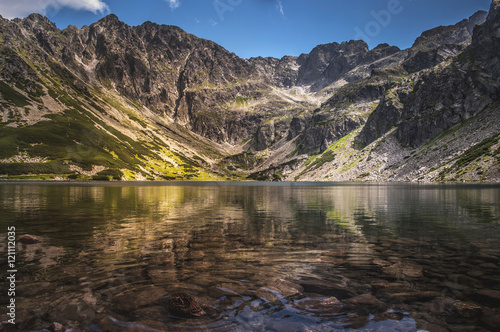 Fototapeta Naklejka Na Ścianę i Meble -  Majestic view of the mountain lake in the High Tatras. Poland

