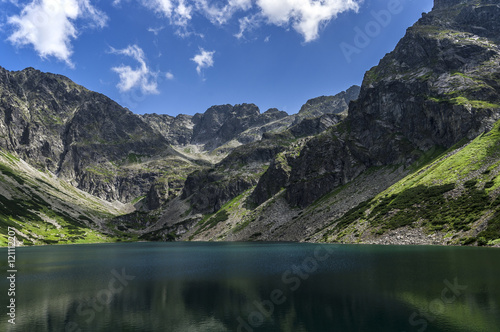 Beautiful view of the mountain lake in the High Tatras. Poland