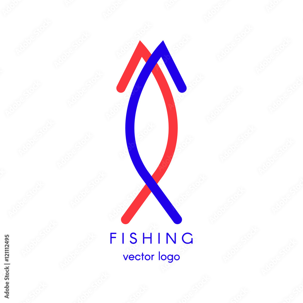 Fishing, spearfishing vector logo design template. Fishing Hook. Sport icons. Fishing, spearfishing vector logo design template. Fishing Hook. Sport icons.