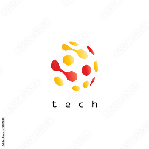 Abstract Sphere Icon - Isolated On White Background. Vector Illustration, Graphic Design. For Web, Websites, Print Material, Template