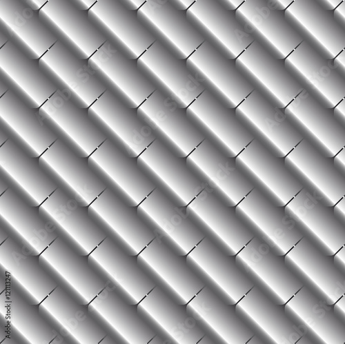 Texture metal tiles or scales. Gray metal. Background