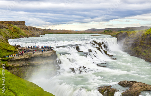 Gullfoss Waterfall in the canyon of Hvita river - Iceland