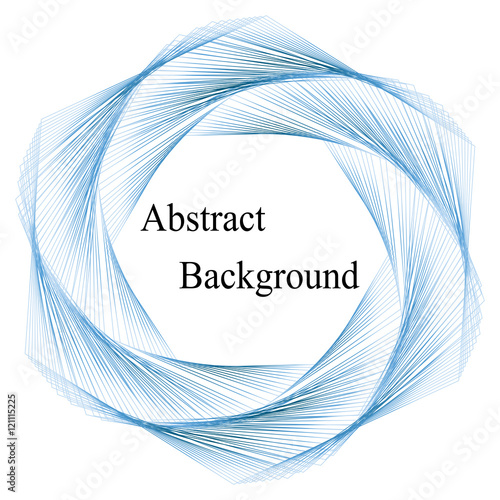 Vector Illustration.Blue Template for Visiting Cards, Labels, Fliers, Banners, Badges, Posters, Stickers and Advertising Actions. Stripes Twisted in Vortex. Abstract Background