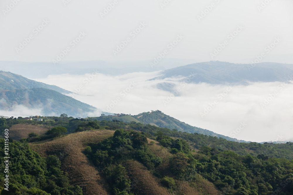 Valley Hills Homes cloud mist covers rural landscape