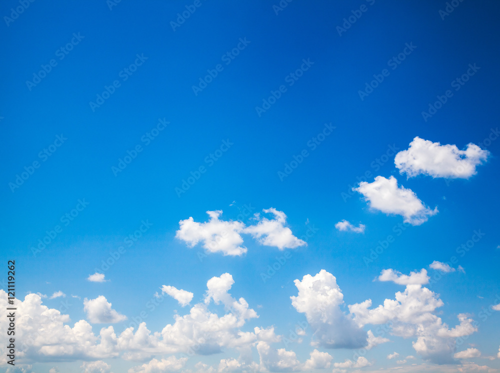 Obraz premium blue sky with cloud closeup