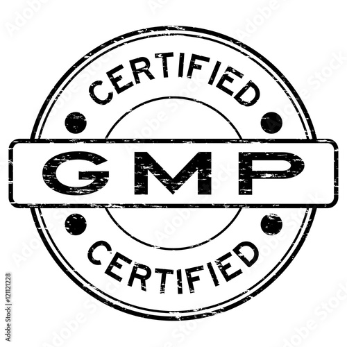 Grunge black GMP (Good Manufacturing Practice) certified rubber
