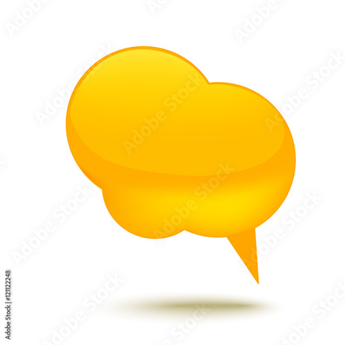 Realistic Glass Vector Speech Bubble.