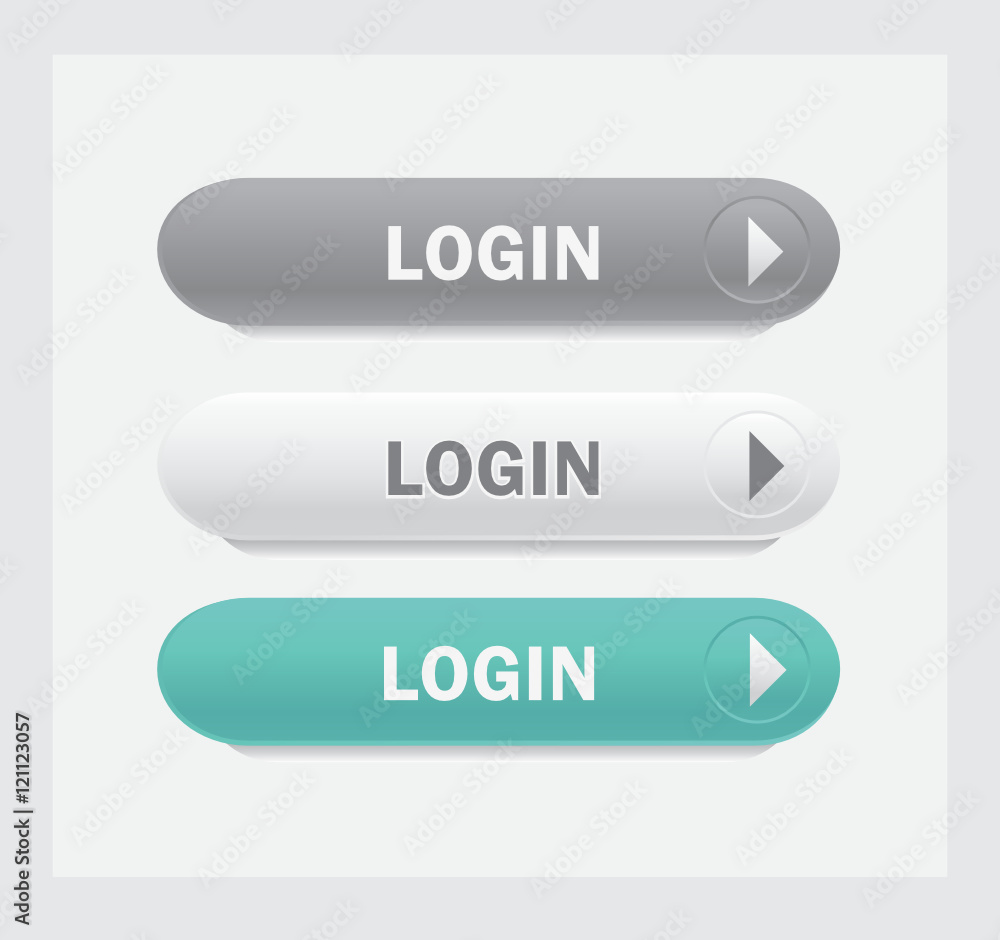 Login. Vector web interface buttons set. Login. Vector web interface buttons set.