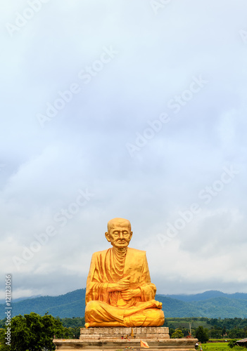 Obraz na płótnie Buddha statue in thai temple northern thailand. w salonie