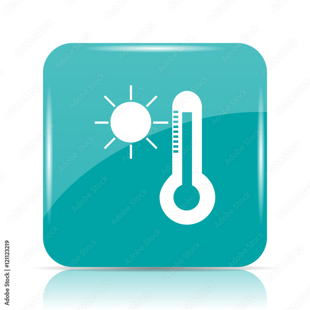 Sun and thermometer icon Sun and thermometer icon