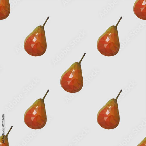 Seamless pattern with pears