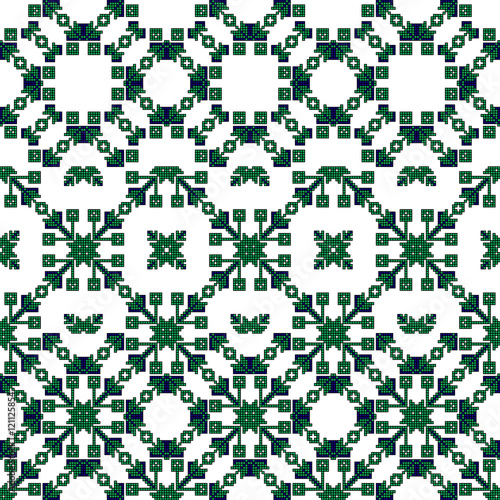 scheme for embroidery. Pixel Mosaic. vector