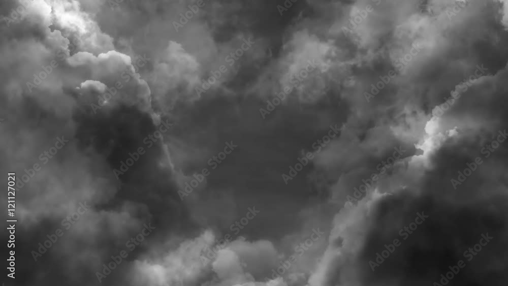Storm clouds background loop animation