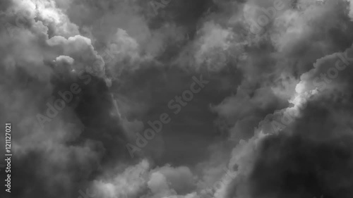 Storm clouds background loop animation