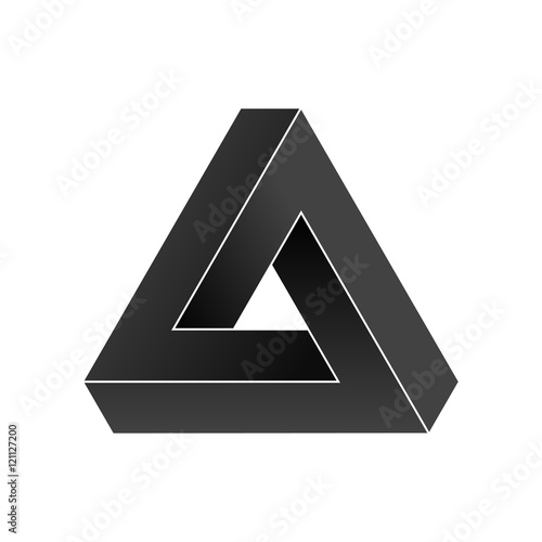 Abstract impossible triangle. Vector Illustrstion