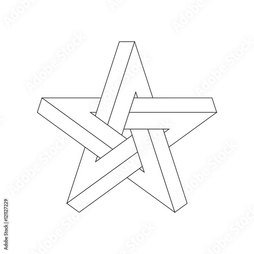 Impossible star. Vector Illustration
