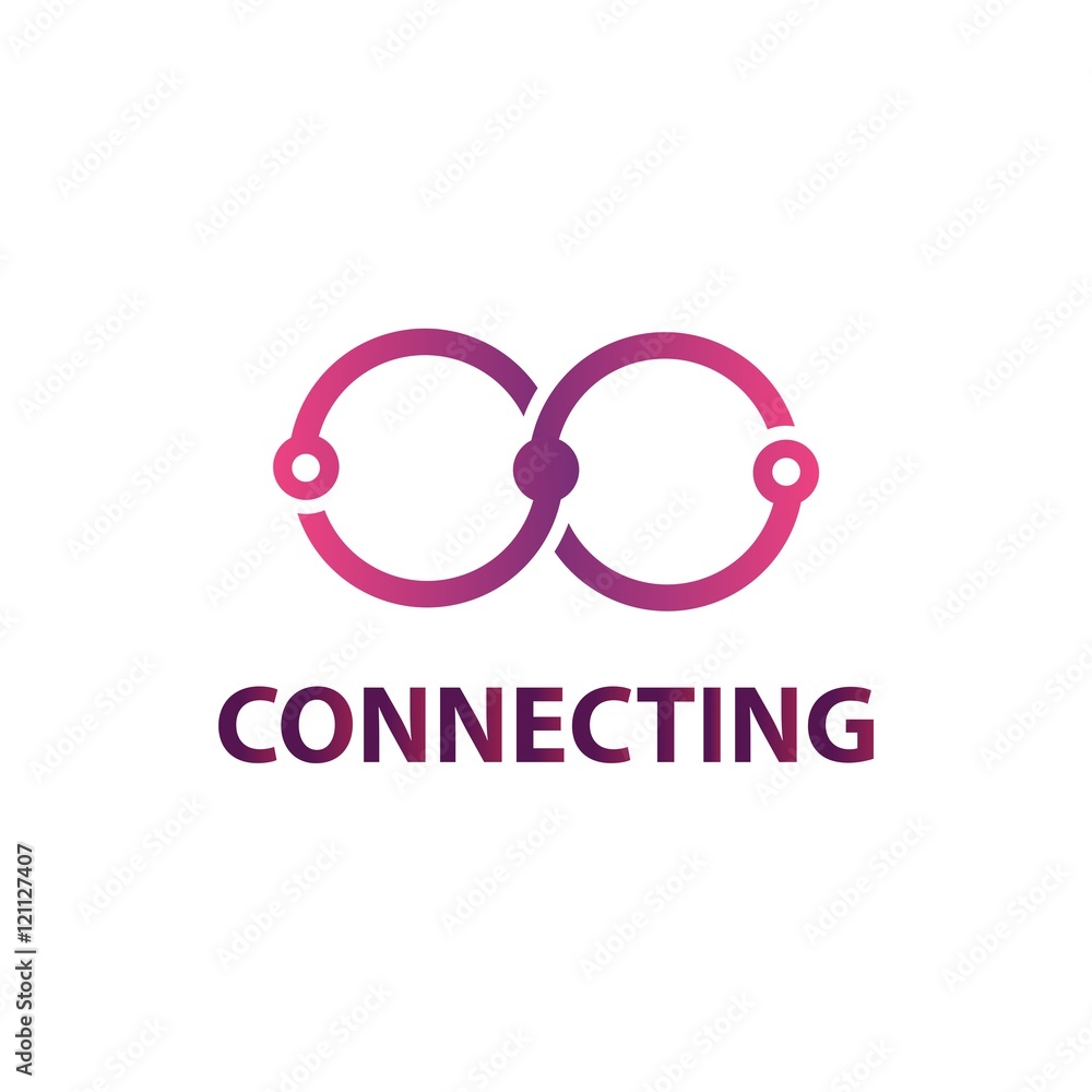 Connecting logo, business company Connecting logo, business company