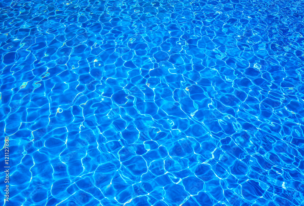 Sunlit water in a water pool texture or background