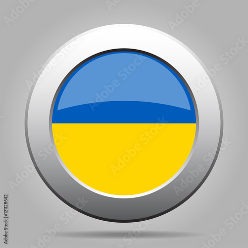 Free Download metal button with flag of Ukraine - GFXLoad