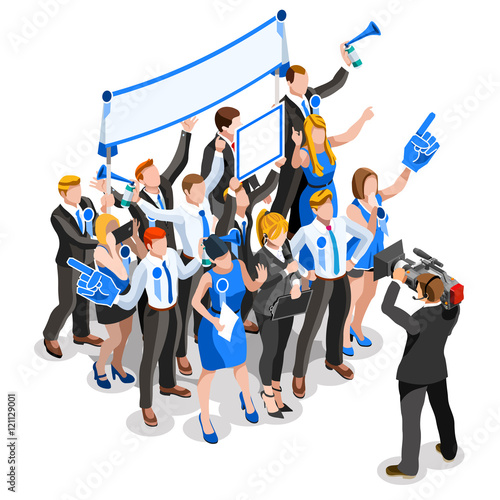 Supporters at a political event