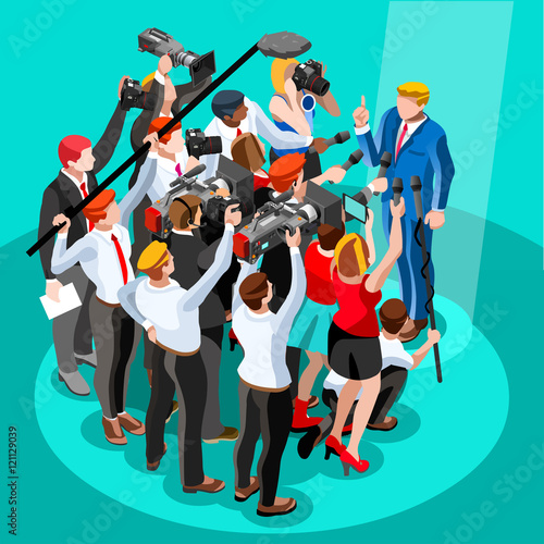 Presidential candidate being interviewed