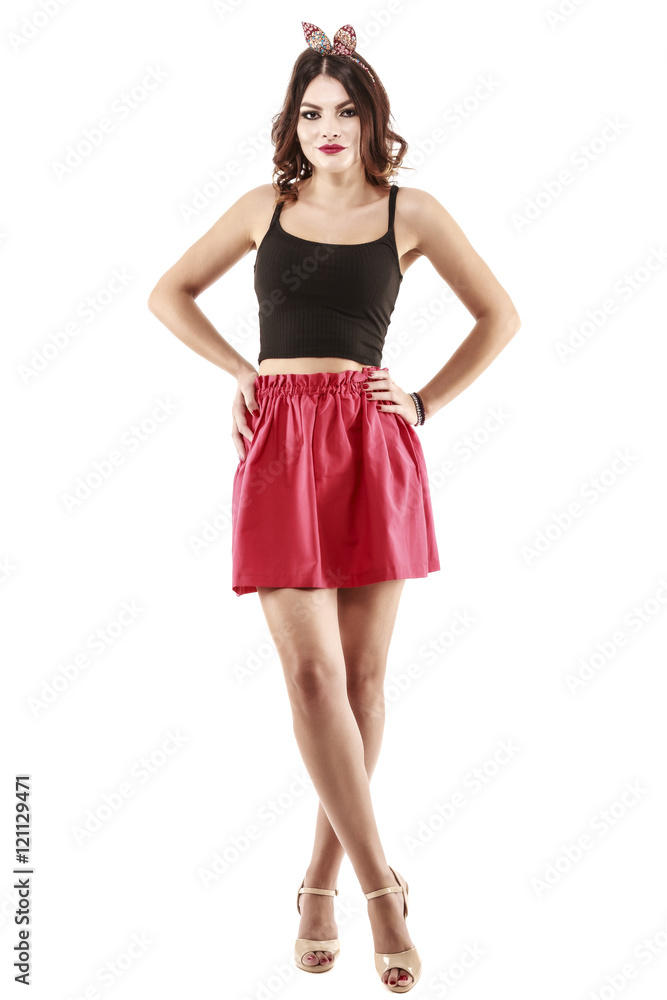 Beautiful and fashion young woman with a funny look Beautiful and fashion young woman with a funny look