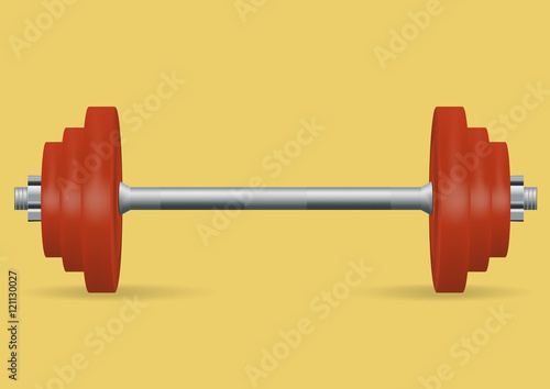 Realistic barbell for fitness classes