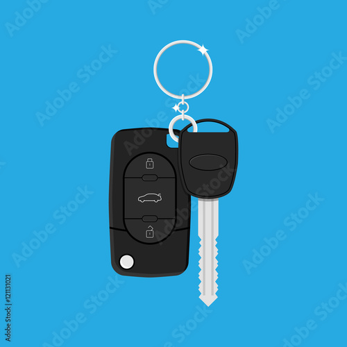 Car Key with alarm and chain