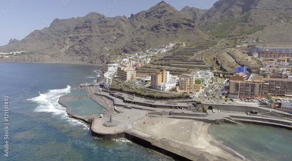Obraz premium Coastline of Tenerife Island, aerial view