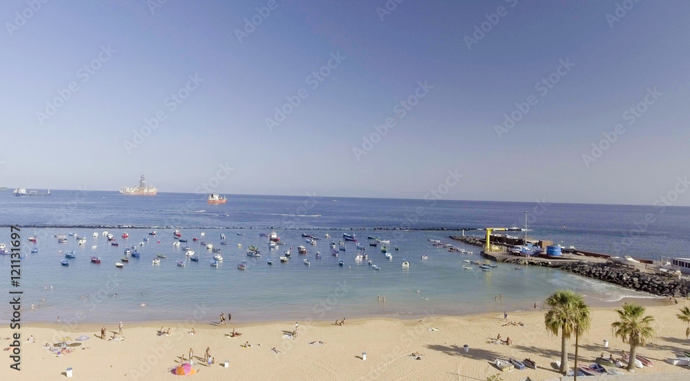 Coastline of Tenerife Island, aerial view