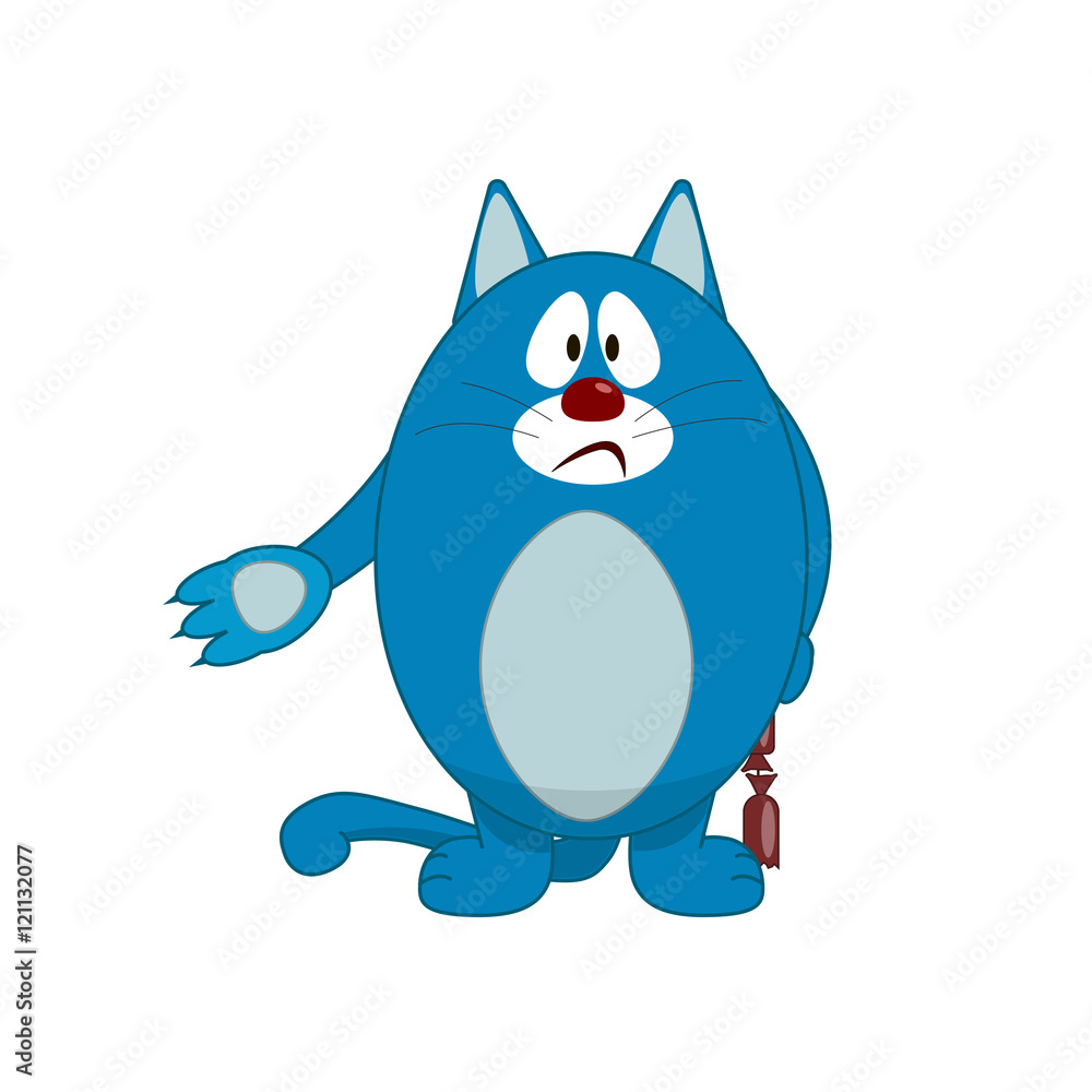 cat does not know where the sausages isolated cat does not know where the sausages isolated