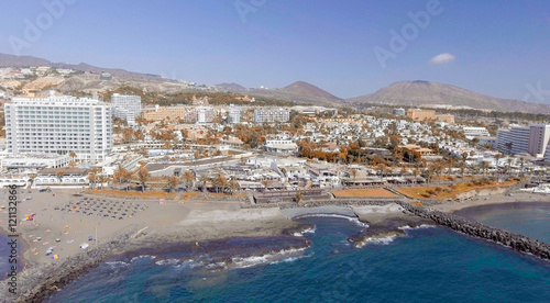 TENERIFE, SPAIN - SEPTEMBER 7, 2016: Panoramic aerial view of Pl