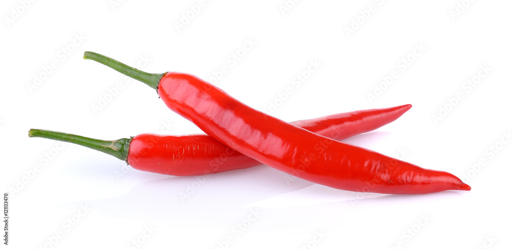 chili pepper on white baackground