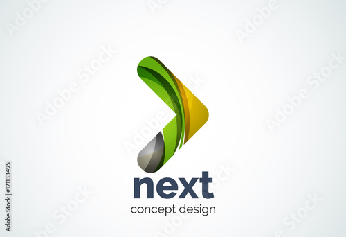 Arrow logo template, next or right concept