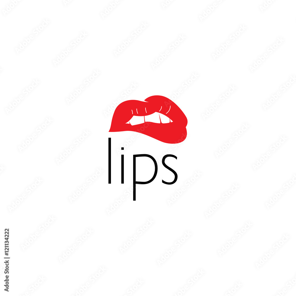 lips logo graphic design concept Stock Vector | Adobe Stock