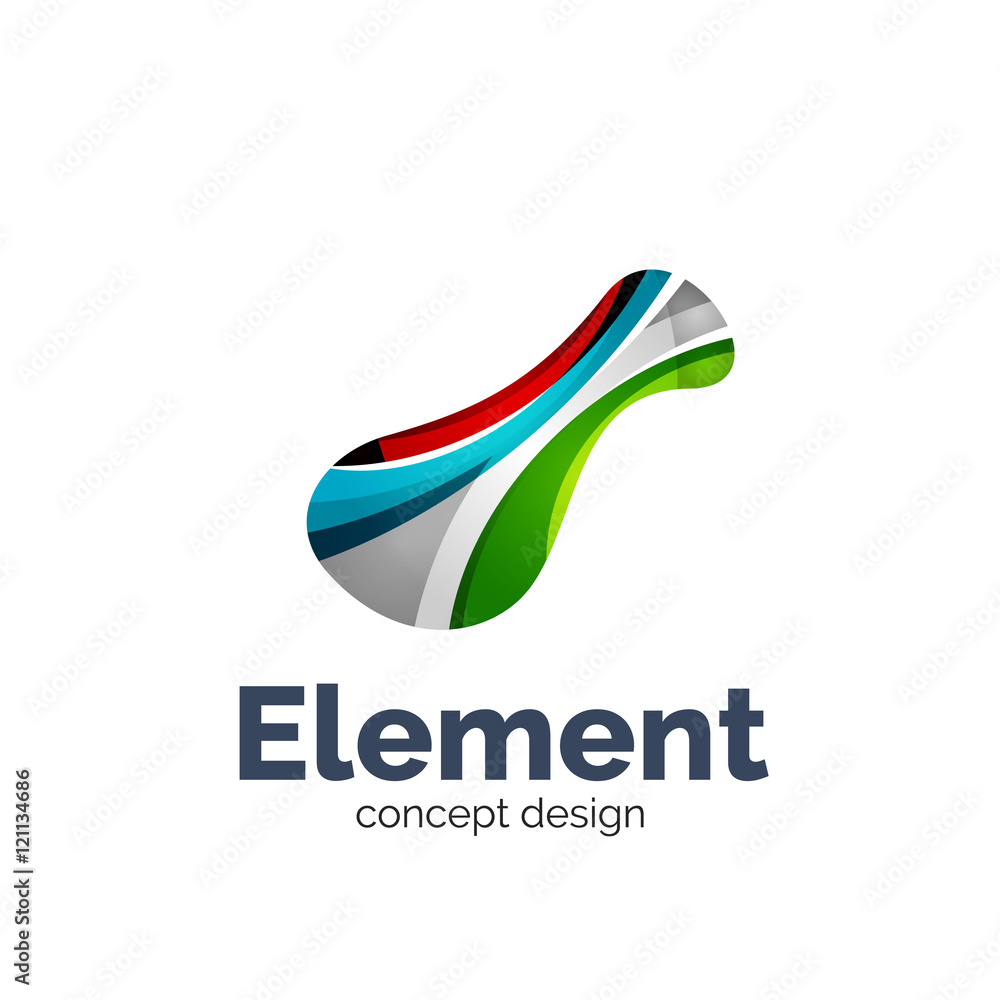 Fototapeta premium Vector flowing abstract shape, logo template
