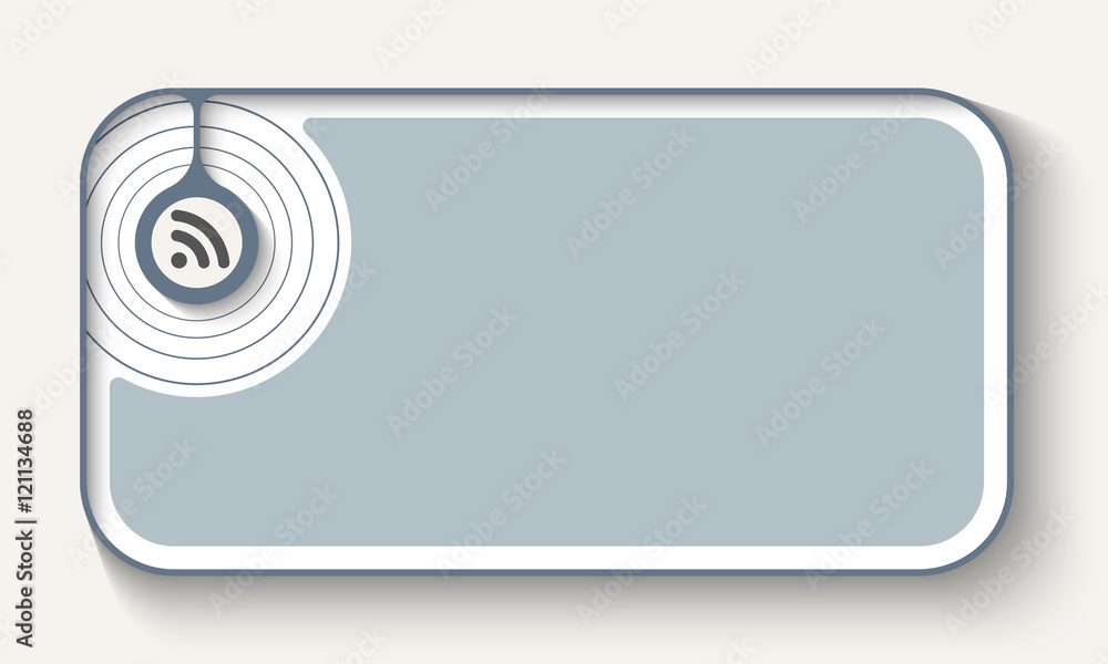 Vector simple box to fill your text and share icon