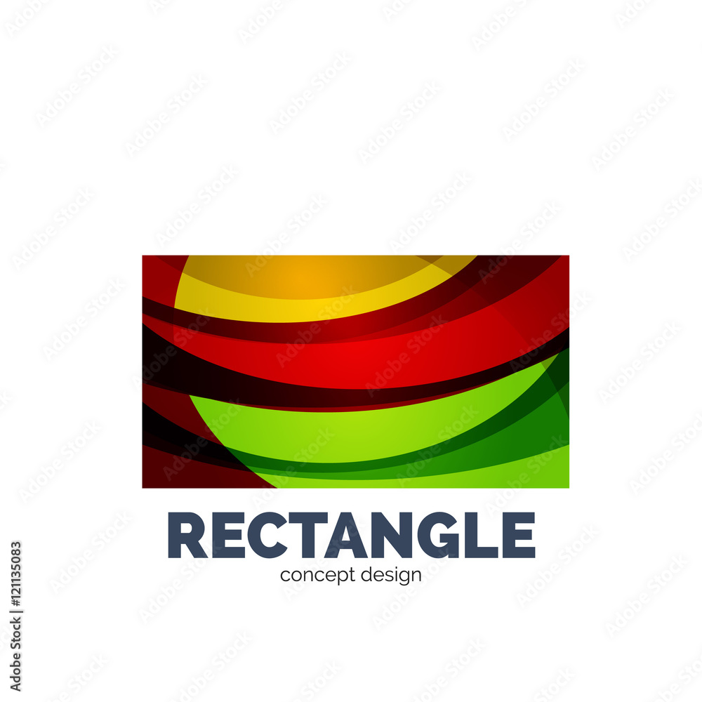 Obraz premium Vector rectangle logo