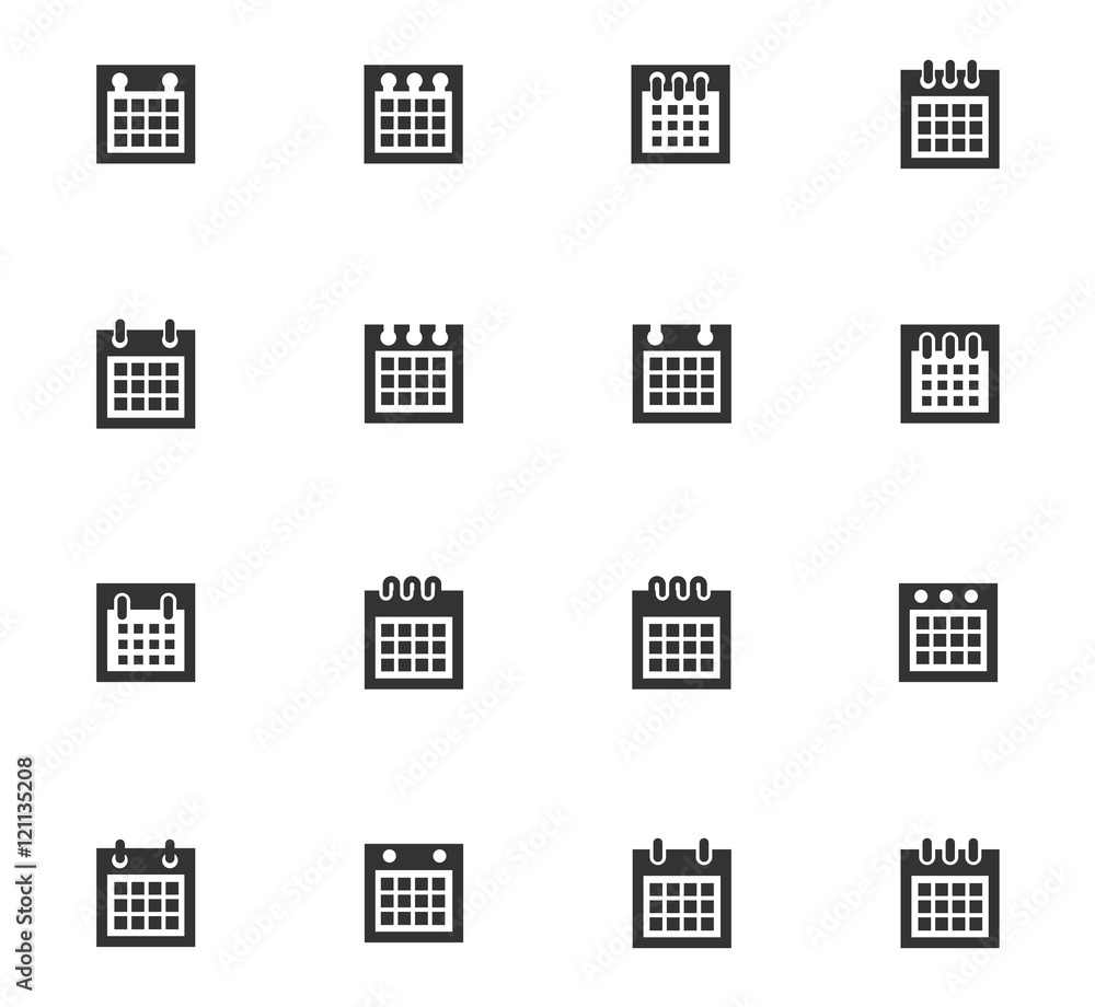 Calendar icons set Calendar icons set