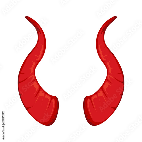 vector illustration of red Devil horns
