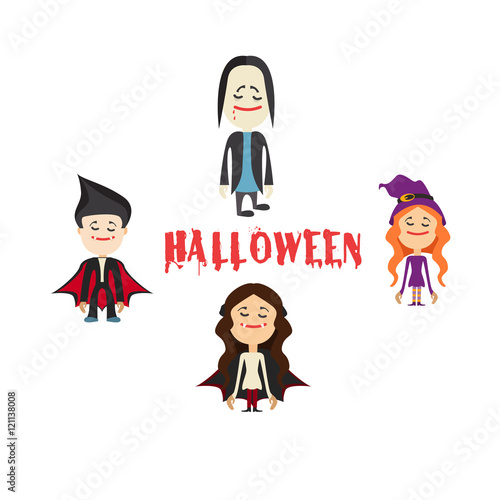 easy to edit vector illustration of Halloween character.Vector