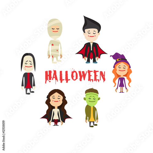 easy to edit vector illustration of Halloween character.Vector