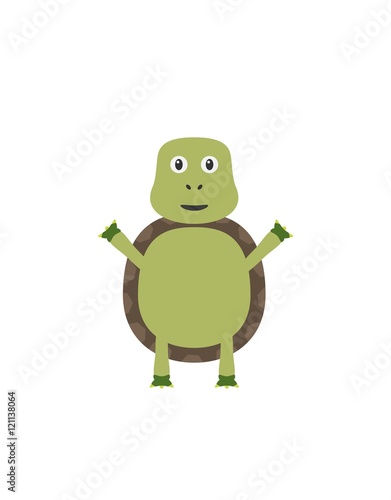 Funny turtle character