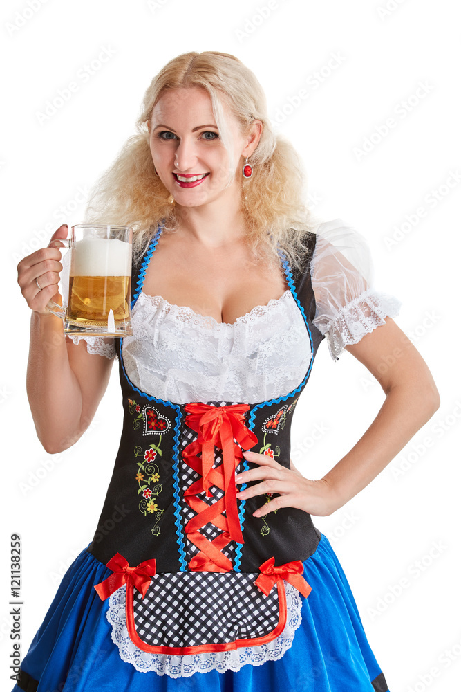 Beautiful young blond girl of oktoberfest beer stein Beautiful young blond girl of oktoberfest beer stein