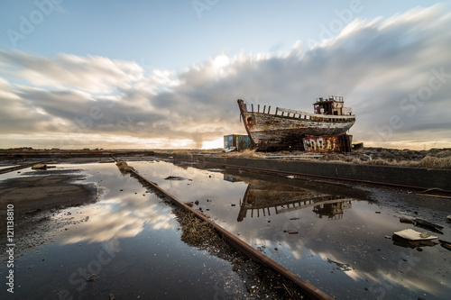 Fotografie Relitto di una nave, Islanda.