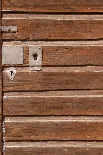 Part of an old wooden door