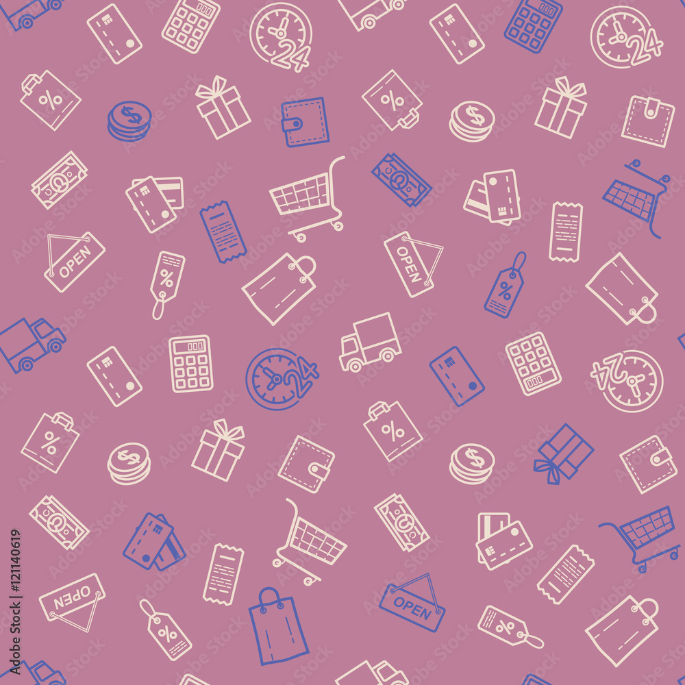 Shopping discount seamless pattern Shopping discount seamless pattern