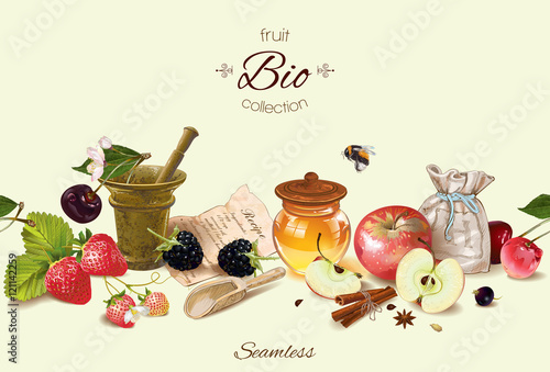 Fruit and berry cosmetic border