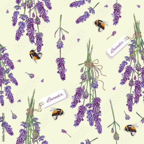 Lavender seamless pattern